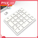 PYLV computer numeric keypad wireless Bluetooth touch numeric keypad metal alloy backlight rechargeable silent keyboard 26-key numeric keypad silver rechargeable - with currency symbols None