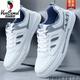 Western Region Camel 2025 Frühling Neue Schuhe Herren kleine weiße Schuhe Koreanische Schuhe im koreanischen Stil der koreanischen Stil vielseitiger Deodorant Casual Herren Sport atmabberer Board-Schuhe Songke-9905 Weiß und Schwarzes Flaggschiff-Camel Offizielle Produkte 38