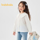 Balabala children's clothing girls long-sleeved shirt white shirt 2025 spring new tops the same style in the mall 201125102001