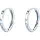 Saturday Fu PT950 platinum earrings for women simple plain hoop platinum earrings B0913925 pair about 2.26g birthday gift