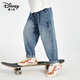 Disney Boys Jeans Spring Children's Coumter Color Line Broidered Casual Casualsers Might Kilds's Fashionable and Eleging Boys Children's Clothes Trend de Denim Bleu 110 cm