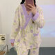 Les femmes enceintes allaitent les vêtements de confinement printemps et automne chinois lacets minces post-partum femmes allaitements pyjamas d'été kimono xxe838 l code (recommandé 85-115 Jin [Jin est égal à 0,5 kg]))
