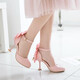 Ye Yu 12 years old cute princess children's sandals girls sandals 10 years old 11 years old girls high heels high stiletto heels super high heels pink 6cm heel 28 / suitable for feet 19cm long
