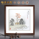BERTHA DENTON Chinese style pure hand-painted landscape painting ink painting living room sofa entrance private room restaurant Dou Fang Chinese painting decorative hanging painting Autumn high picture has been framed 60*60 cm