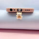 Yunluo New Bear Mobiltelefon staubsicherer Stecker Harz Biege Braun Braun Ladestecker Kopfhörer-Loch Anhänger Typ-C Brown + Beige Bear (Paarmodell) Android-Modelltyp-C-Schnittstelle Staubdicht