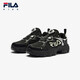 FILA斐乐童鞋儿童跑步鞋2024冬季男女中大童复古猫爪运动鞋 黑/银器灰-BS 内长24.5cm 39 内长24.5cm