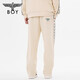 BOY LONDON24新品男女同款长裤logo印花学院风卡其色阔腿裤N15053 卡其色 XS