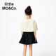 Little MO&Co.5A antibacterial children's clothing 25 spring new style boys and girls parent-child clothing pure cotton printed short-sleeved T-shirt off-white 130 130/64