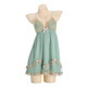 Moide de nuit à suspense romantique française pour femmes avec des sous-vêtements poitrine d'automne et d'hiver sous-vêtements sexy pyjamas sexy p3886 Robe bleu ciel + ceinture toute taille