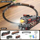 Retro Steam Train Toy with Track Simulation Stationnement de rail à grande vitesse