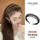 Idel's little fragrant bow hair accessory black velvet hairpin hairband women's Internet celebrity 2025 new high-end sparkling hairband F1737 black