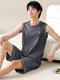 
Pajamas men's summer pure cotton sleeveless vest summer teenager large size men's thin casual home clothing set YDY13657 L size (recommended 100-120Jin [Jin equals 0.5 kg]) equal size