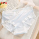 Yalu Unterwäsche für Frauen atmungsaktive Mädchen Mid-T-Taisten Unterwäsche für Frauen Sommer einfache süße Mädchen Unterwäsche Bär 699# Green 1 XL 120-140jin [Jin gleich 0,5 kg]