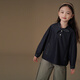 Haqi children's clothing children's denim shirt spring and autumn thin simple casual top girls spring clothing 25 new design sense dark denim blue 170