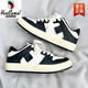 Western Region Camel Men's Shoes 2025 Spring Black and White Shoes Men's Panda Skateboard Shoes Breathable Casual Sports Small White Shoes Men's Trendy Shoes White and Black [9909] Low Top - Camel Official Product 39 Standard Sports Shoes Size