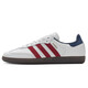 Adidas Clover men's and women's casual shoes 2025 Autumn Samba OG retro pharmacy shoes casual comfort sneakers IH4881/bright white/deep indigo/victory red 37