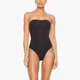 Yalu belly-tightening butt tightening belly-tightening body-shaping reinforced version of triangle jumpsuit thong tights black S
