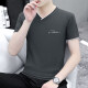 Yimengto Yimen Camel Kurzarm T-Shirt Herren Sommer V-Ausschnitt mit halbärmeligem T-Shirt Hühnchen-Herzkreis T-Shirt Herren Sommer-Sweatshirt Top Herren D7029 White M.