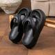 
She enjoys flip flops for women wearing thick sole stomp and foot-sheeping on the outside and beach shoes TQ723 Black 38/39