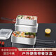 Shantoulin Village FancyChic1098 puro aluminio al aire libre Picnic acampado cocinando cocción cocción cocinera cocinar cocinero cocinero cocinero caja de aluminio Bento nostálgico modelo 1 pequeño, mediano y grande cada uno (con mango) 0ml