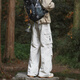 Sumpfgebiet Fallschirmjäger Ladung Hosen Herren Frühling und Sommer Dünne Falten -Wanderhosen Gerade Sport und lässige Eis Seidenhose WS701 M Weiß S
