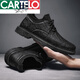 Cartelo Casual Lederschuhe Herren der britischen Stil Business formelle Formale vielseitige Herrenschuhe Herumn Jugend Schwarze Herbst Atmungsfreie weiche Sohle Schuhe 9920 Schwarz 41 Sportschuhe Größe Größe