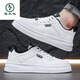 Specht 2025 Neue Herbst White Shoes Herren Atmungsschuhe Männer koreanischer Stil Schüler Vielseitige Sport- und Freizeitbrettschuhe weiß grau 16813 39 Standardcode