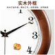 Hanshi (Hense) solid wood table clock creative living room desktop clock study bedroom decoration household quartz clock HD520 solid wood + Shishi Ruyi + quartz movement