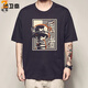 Liuyu 2025 new One Piece Luo Luffy T-shirt men's cotton short-sleeved Sanji white beard Ace Chopper peripheral clothes White F1283 Zoro S