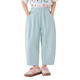 
moonkids girls' pants 2025 new summer wide-leg pants children's fashionable Haruna carrot pants summer girls casual sweatpants two-pair [15263 blue +15266 blue] 110 cm