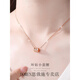 DOMEN Old Phoenix Gold Store model 18k rose gold plated small waist necklace women's clavicle chain 2025 new au750 color gold small waist necklace/rose gold