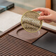 Haofeng 2025 New Solid Wood Tea Tray Household Tea Maker Tea Table Ebony Pattern Tea Tray Drainage Tea Set Mid-Autumn Festival Gift