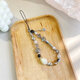 Beiyipin mobile phone lanyard mobile phone chain gray star mobile phone lanyard wrist chain short sweet and cool girl beaded chain mobile phone case trend ins internet celebrity style bracelet