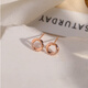 Shiyi Outlets high-quality counter clearance and removal 18K gold grade earrings rhinestone rose gold earrings silver and white