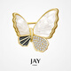 Jay butterfly brooch women's jewelry corsage pin accessories birthday gift for mother, mother-in-law and elders