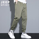 JEEP SPIRIT吉普裤子男春夏季男士休闲裤男裤薄款束脚工装九分裤潮流运动裤