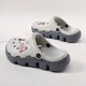 
OPCROSS thick-soled hole shoes for women in summer versatile anti-odor and anti-slip nurse bag-toe slippers wearing sandals soft-soled beach shoes lead white cherry shoes 37 standard sports shoe size