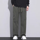 ROMON American fashion brand work pants men loose straight autumn and winter paratrooper pants 2025 spring and autumn new sports casual pants men 9856 black regular L size suitable for 110-130Jin [Jin equals 0.5 kg]
