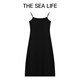 THE SEA LIFE Dress Ou Hai Yisheng suspender dress for women 2025 spring slim black waist-hugging long skirt C15258 Black Mage L
