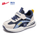 Warrior Boys' Shoes Spring and Autumn Children's Sports Shoes Breathable Running Shoes WZ(CL)-1027 Dark Blue/M/Light Blue 34