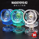 Wanli Anfänger Yo-Yo K2 Plastikkristall Yo-Yo Professional Fancy Competition Magic Yoyo Kinder tote Schlaf-Orange- und Rotverlauf