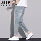 Jeep Spirit Jeep Jeep Мужчины разорванные штаны Мужские летние американские американские свободные прямые шелковые шелк хрустящие брюки для отдыха Мужчины