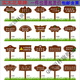 Solid wood care for flowers and grass warning sign garden greening ground sign grass lawn prompt sign advertising placard customization large size 50X30cm, pole height 1 meter ready for ordering