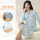 Langsha 2025 new style of confinement clothes with breast pads for women, spring and autumn pure cotton, postpartum pregnant women breastfeeding, pregnancy, mid-length entertainment, A11991+DK1008 Clothes + pants 2XL