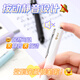 爱好（AIHAO）静音按动钢笔EF尖学生矫姿钢笔练字钢笔可擦钢笔蓝色+8支墨囊 FP3890