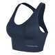 ANNERUN wide shoulder strap sports bra women's anti-sagging all-in-one running Pilates yoga vest beautiful back fitness bra blue M