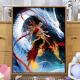 山头林村哪吒2数字油画哪吒2之魔童闹海数字油彩画DIY手工绘填充涂色敖丙 LL12139 60*80cm加厚实木内框+美观外框[