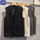 Chaleco de chaleco de chaleco de chaleco de romon chaqueta de chaleco para hombres insenty versátil versátil chaqueta de trabajo casual negro 3xl