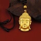 Chipan 18K gold necklace for women, Tathagata Buddha pendant, gold-plated, always safe, hard gold, Maitreya Buddha gift for couples, Tathagata Buddha pendant + black rope