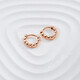 Tanhai 18K Rose Gold Ear Bone Ring K Gold Earrings Earrings Mini Small Earrings Smooth Roller Ball Fashion 18K Rose Gold Single 6MM